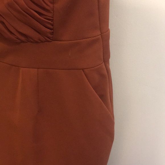 THML ModCloth rust-colored sheath midi dress XS - Picture 4 of 7